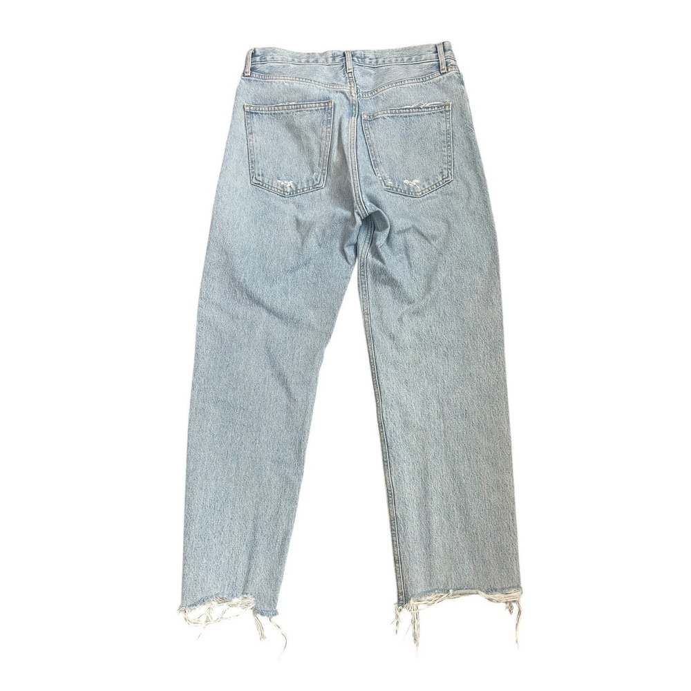 Agolde 90's Crop Jeans Straight Leg Distressed Light Wash Blue Women's 25 - Picture 4 of 10